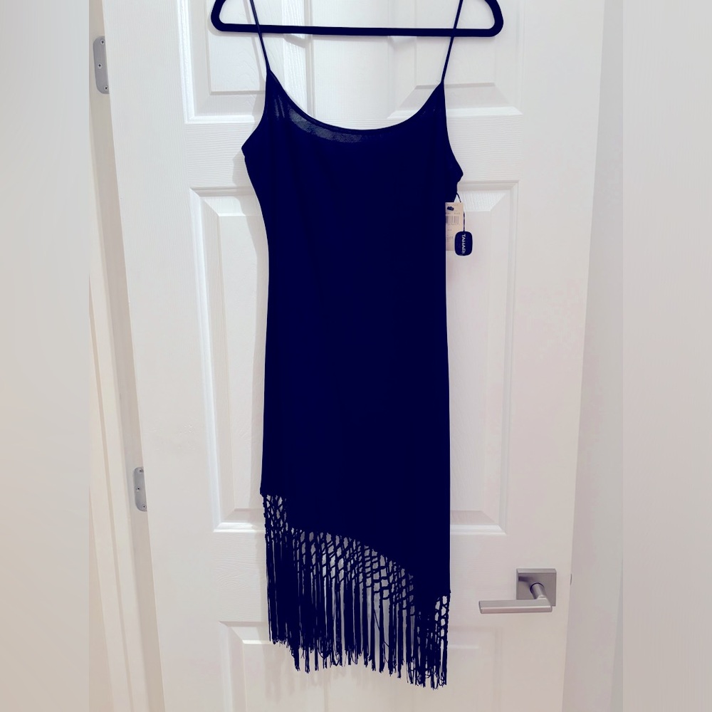 NWT Tahari sexy fringe slip dress - 8